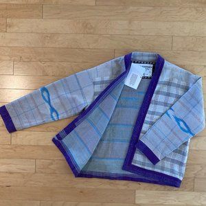 ALIX OF BOHEMIA Handcrafted Watercolor Kanthu antique quilt Jacket Coat L EUC